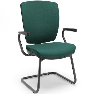 Cadeira De Escritório Fixa Executiva Office Preto Slim Alta Flexi P03 Poliéster Verd