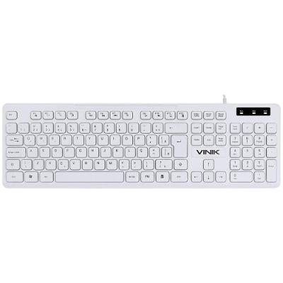 Teclado Chocolate Branco Slim Multimidia 1.8 Metros Usb - Tc