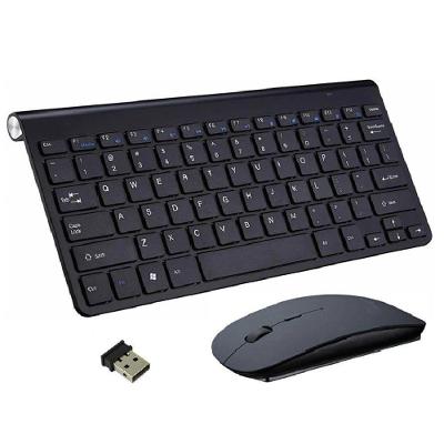 Kit Teclado Slim Com Mouse Sem Fio 2.4G Ultra Fino Para Pc N