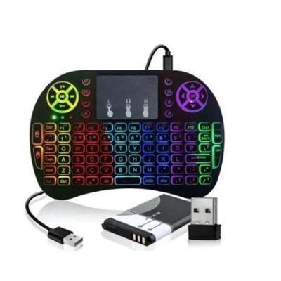 Mini Teclado Mouse Iluminado Led Touchpad Wireless Bluetooth