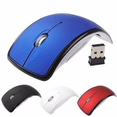 Mouse Dobrável Óptico Sem Fio 2,4Ghz Azul
