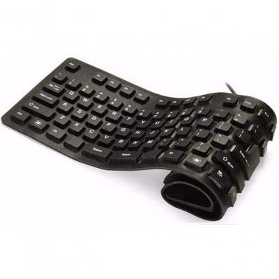 Teclado Flexível Silicone Resistente Aguá Usb P/Notebook