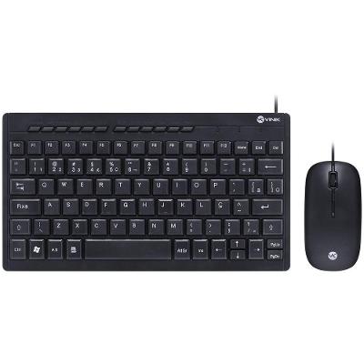 Teclado Mini Chocolate E Mouse Cabo Usb 1.8m Preto