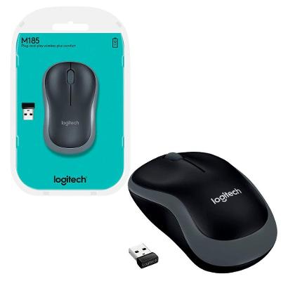 Mouse Logitech M185 Wireless Cinza 1000Dpi 2.4Ghz