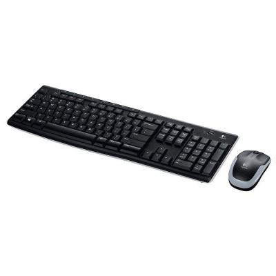 Teclado e Mouse MK270 Wireless USB Preto e Cinza sem Fio Logitech