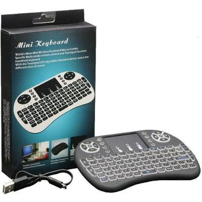 Mini Teclado Wireless Keyboard Mouse - Preto