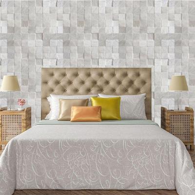 Papel De Parede Adesivo Bloco 3D De Pedra Lavável Cozinha 3 Metros