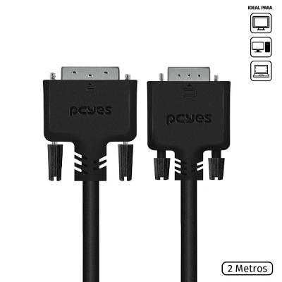 Cabo Dvi-I 24+5 Para Vga 15 Pinos Macho 2 Metros - Pdvm15-2