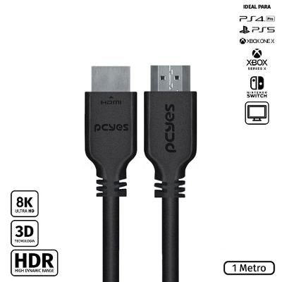 Cabo Hdmi Ultra 2.1 28Awg Puro Cobre 8K 1 Metro - Phm21-1