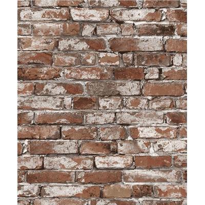 Papel De Parede Vinilico Tijolinho Barbecue/ Marron.