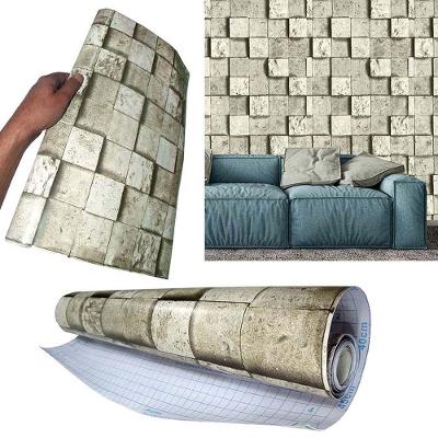 Papel De Parede Auto Adesivo Kit 10 Unid Tijolo