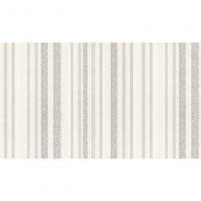 Papel De Parede Color Key - Listrado Cinza Claro E Creme.