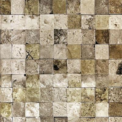 Papel De Parede Adesivo Bloco 3D Pedra Lavável Sala Quarto Cozinha 1,5 Metros