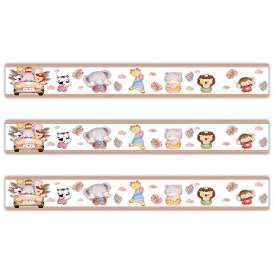 Kit 3 Faixas Decorativas Papel Parede Infantil Animais Carro