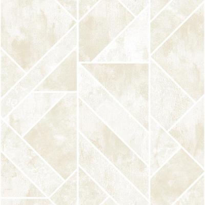 Papel De Parede Colorkey Geométrico Bege Rolo 53cmX10mts