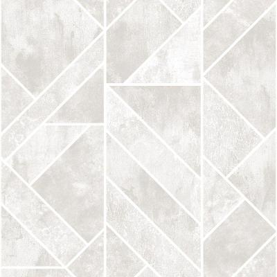 Papel De Parede Colorkey Geométrico Marfim Rolo 53cmX10mts