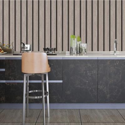 Papel De Parede Adesivo Ripado Madeira Lavável Sala Quarto Cozinha