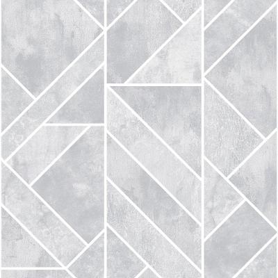 Papel De Parede Colorkey - Col1002 Geométrico Cinza.