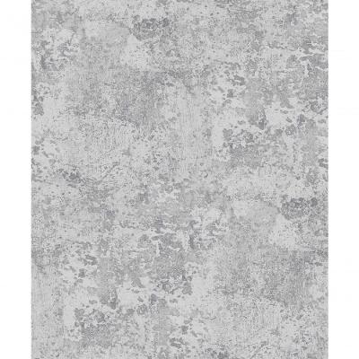 Papel De Parede Colorkey Textura Cinza Prata Rolo 53cmX10mts