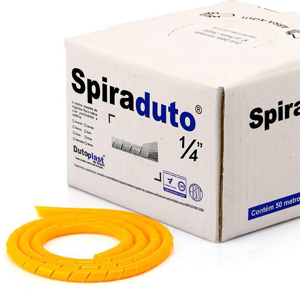 Spiraduto 1/4 Organizador De Cabos - Dutoplast Laranja 1M - 1