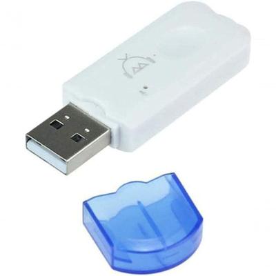 Receptor Transmissor Bluetooth Usb Adaptador Musica Carro - Branco /Az