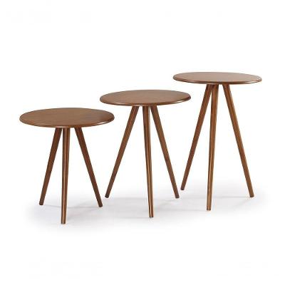 Conjunto De Mesa Tripé -M5Ct Garapa - Verniz