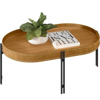 Mesa De Centro Decorativo Sala De Estar Industrial Caramelo Nord L05 Nature Preto