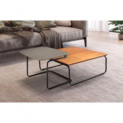 Conjunto Mesa De Centro Kairos Larflex Cor:concreto