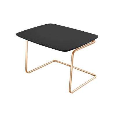 Mesa De Centro Kairos Base Cobre 54x43cm Larflex Cor:preto