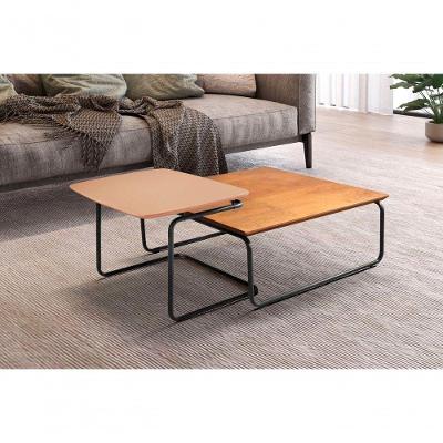 Conjunto Mesa De Centro Kairos Larflex Cor:coral