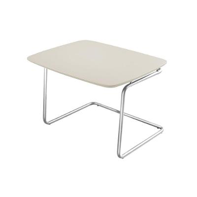 Mesa De Centro Kairos Base Cromada 54x43cm Larflex Cor:off White