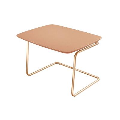 Mesa De Centro Kairos Base Cobre 54x43cm Larflex Cor:coral