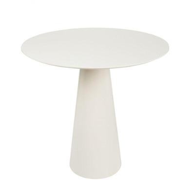 Mesa De Apoio Cone Off White - Tampo 60 Cm Altura 60 Cm Cor Creme