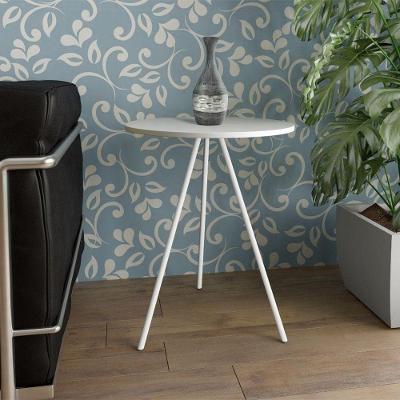 Mesa Lateral Gabriela Wood Branco - Cor: Branco
