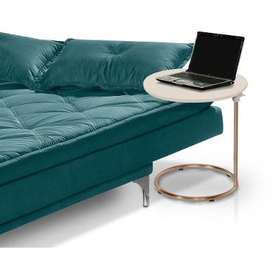 Mesa De Apoio Regulável Base Aço Cobre Estilo Industrial