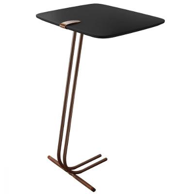 Mesa Apoio Lateral para Sofá Lisboa Pé Café Preto