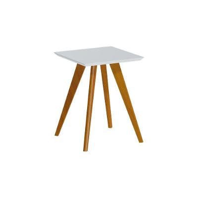 Mesa Classic Lateral Quadrada - Branco Acetinado