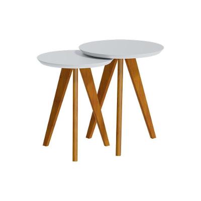 Conjunto Mesa Classic Lateral Redonda - Branco Acetinado