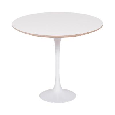 Mesa Saarinen Lateral Fórmica Branca 51cm - Base Branca