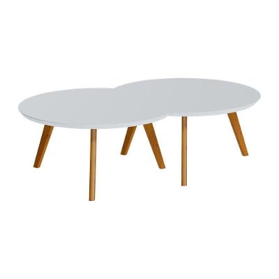 Conjunto De Mesa Centro Classic Luna - Branco Acetinado