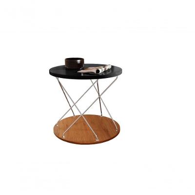 Mesa De Centro Trançada Larflex Preto,Cromado
