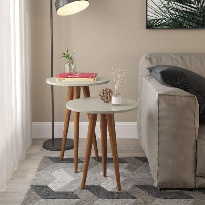 Conjunto De Mesas Slim Off White Patrimar