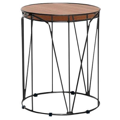 Mesa De Canto Decorativa Rionegro Base Preta Gran Belo