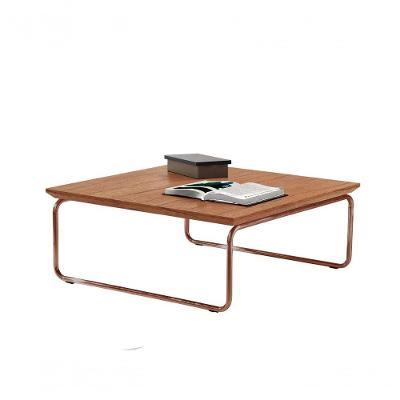 Mesa de Centro Kairos Pé Cobre Bisart Decor cinamomo