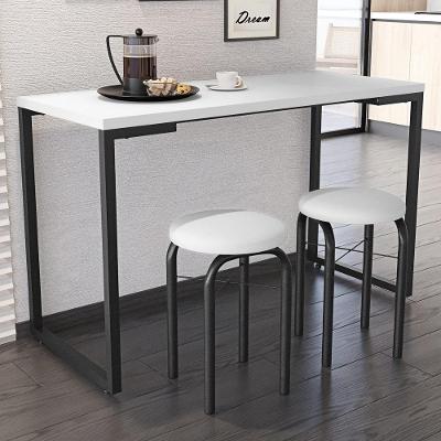 Conjunto Mesa De Cozinha 120cm 2 Banquetas