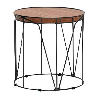 Mesa de Canto Decorativa Solimões Base Preta Gran Belo