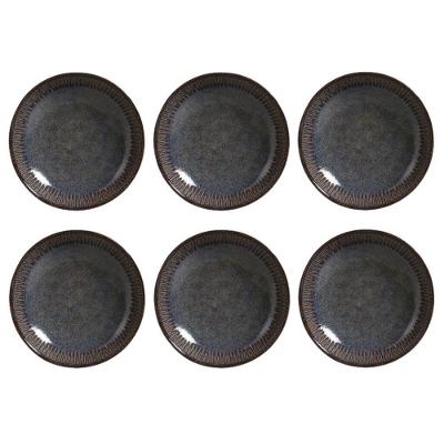 Conjunto De Pratos Fundos 06 Peças Linhas Titanium Porto Brasil