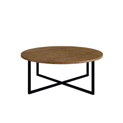 Mesa de Centro Baixa Estilo Industrial Vermont Preto