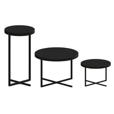 Conjunto Mesas De Centro Volpi Preto - Artesano