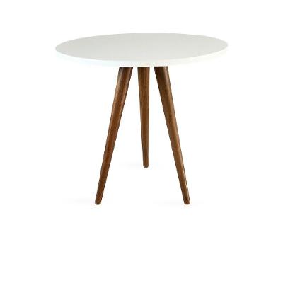 Mesa Lateral De Canto Tripé 60X50Cm Branco